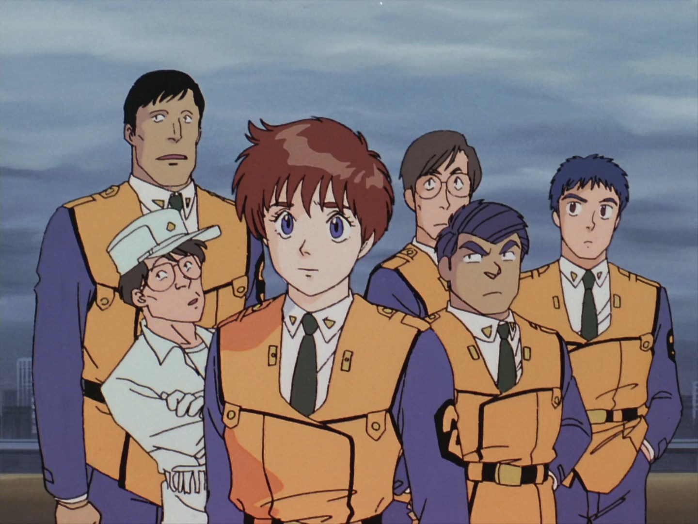 Most of the cast, off-model and stiff looking
